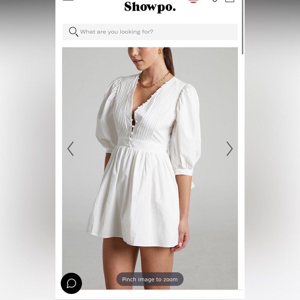 Showpo white dress NWT size 4!